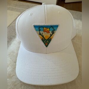 White trucker or Surfer cap. New. Special designer